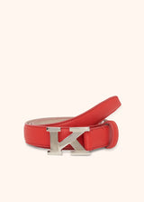 Kiton red belt for woman, in lambskin 1