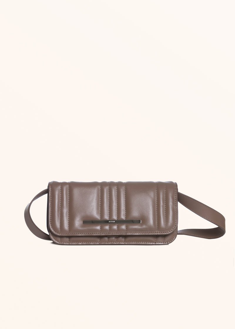 Kiton taupe ebe - bag for woman, in calfskin 1