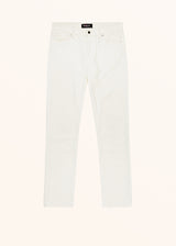 Kiton white jns trousers for woman, in cotton 1
