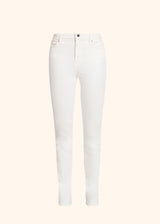Kiton dirty white jns trousers for woman, in cotton 1