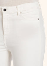Kiton dirty white jns trousers for woman, in cotton 4