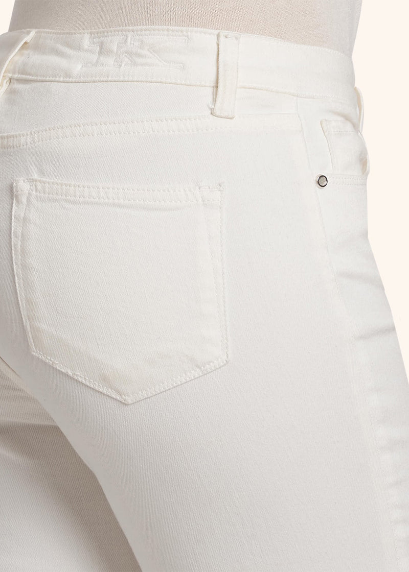 Kiton dirty white jns trousers for woman, in cotton 5