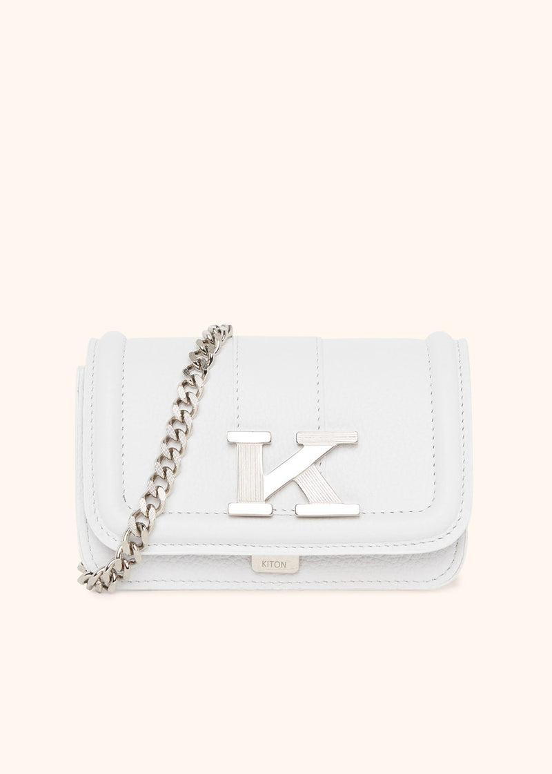 Kiton white mini sofia - bag for woman, in deerskin 1