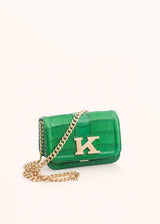 Kiton green mini sofia - bag for woman, in alligator 2