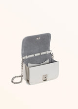 Kiton medium grey mini sofia - bag for woman, in deerskin 4