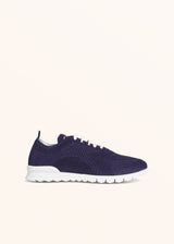 Kiton navy blue shoes for woman, in cotton 1