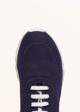 Kiton navy blue shoes for woman, in cotton 4