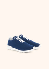 Kiton blue shoes for woman, in cashmere 2