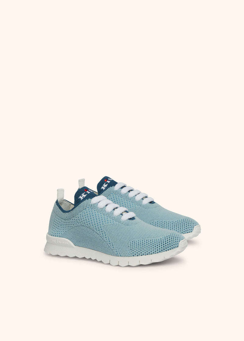 Kiton sky blue shoes for woman, in cashmere 2