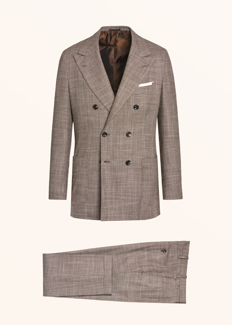 Kiton brown suit for man, in cashmere 1