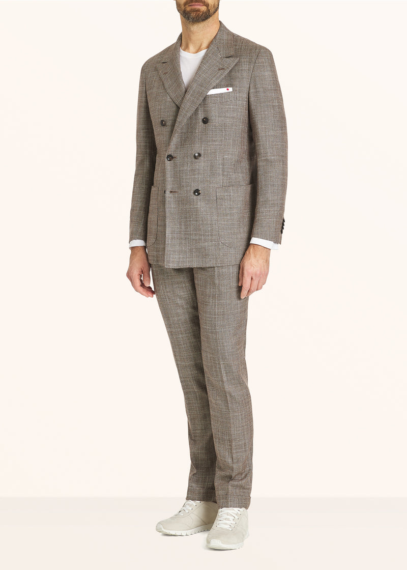Kiton brown suit for man, in cashmere 2