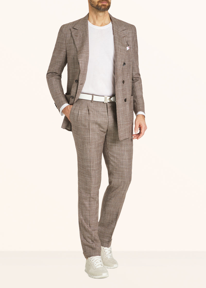 Kiton brown suit for man, in cashmere 5