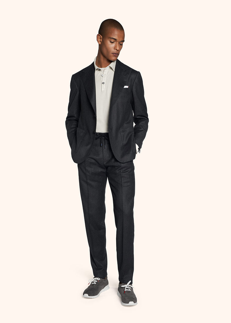 Kiton dark grey suit for man, in cashmere 2