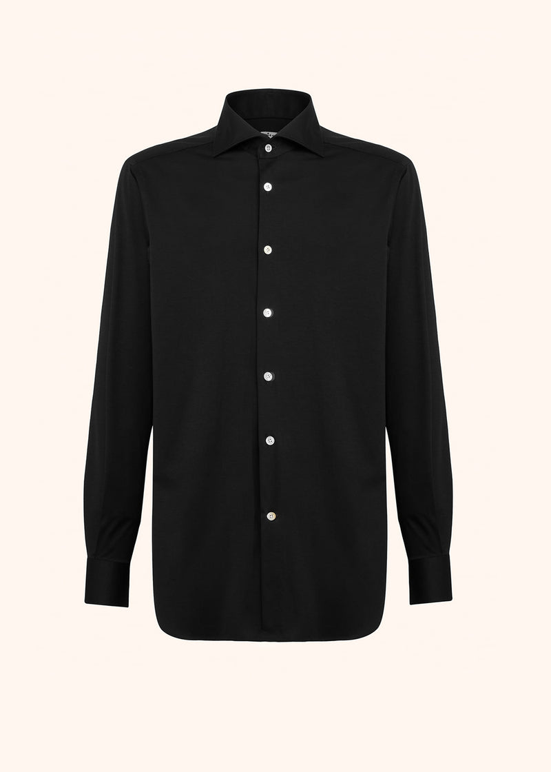 Kiton black shirt for man, in cotton 1