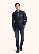 Kiton blue shirt for man, in cashmere 5