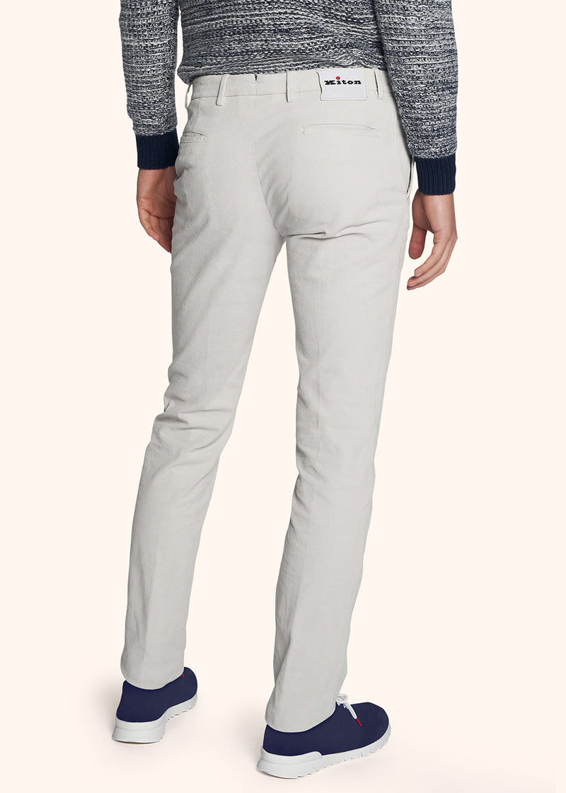 Kiton ice trousers for man, in cotton 3