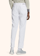 Kiton optical white trousers for man, in cotton 3