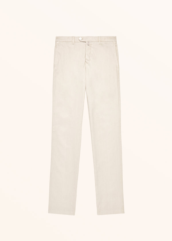 Kiton beige trousers for man, in linen 1