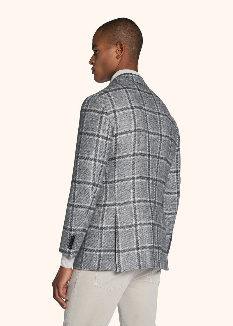 Kiton light grey jacket for man, in cashmere 3