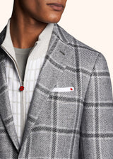 Kiton light grey jacket for man, in cashmere 4