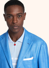 Kiton blue jacket for man, in cashmere 4
