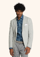 Kiton light grey jacket for man, in cotton 2