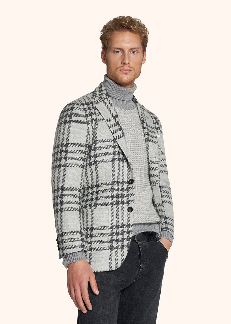 Kiton light grey jacket for man, in cashmere 2