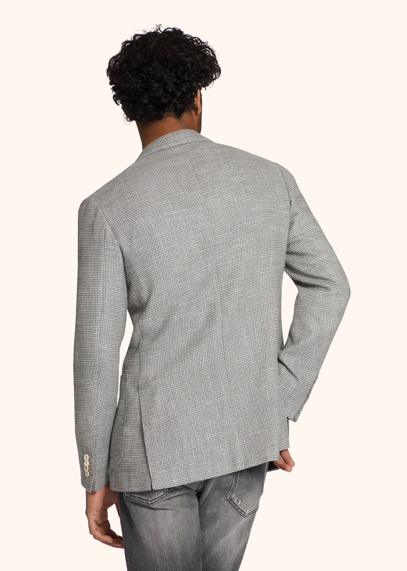Kiton light grey jacket for man, in cashmere 3