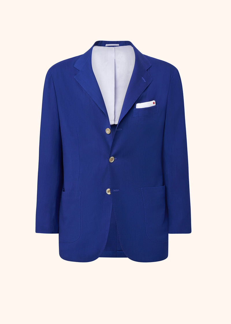 Kiton ink blue jacket for man, in cashmere 1
