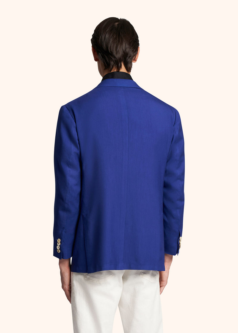 Kiton ink blue jacket for man, in cashmere 3