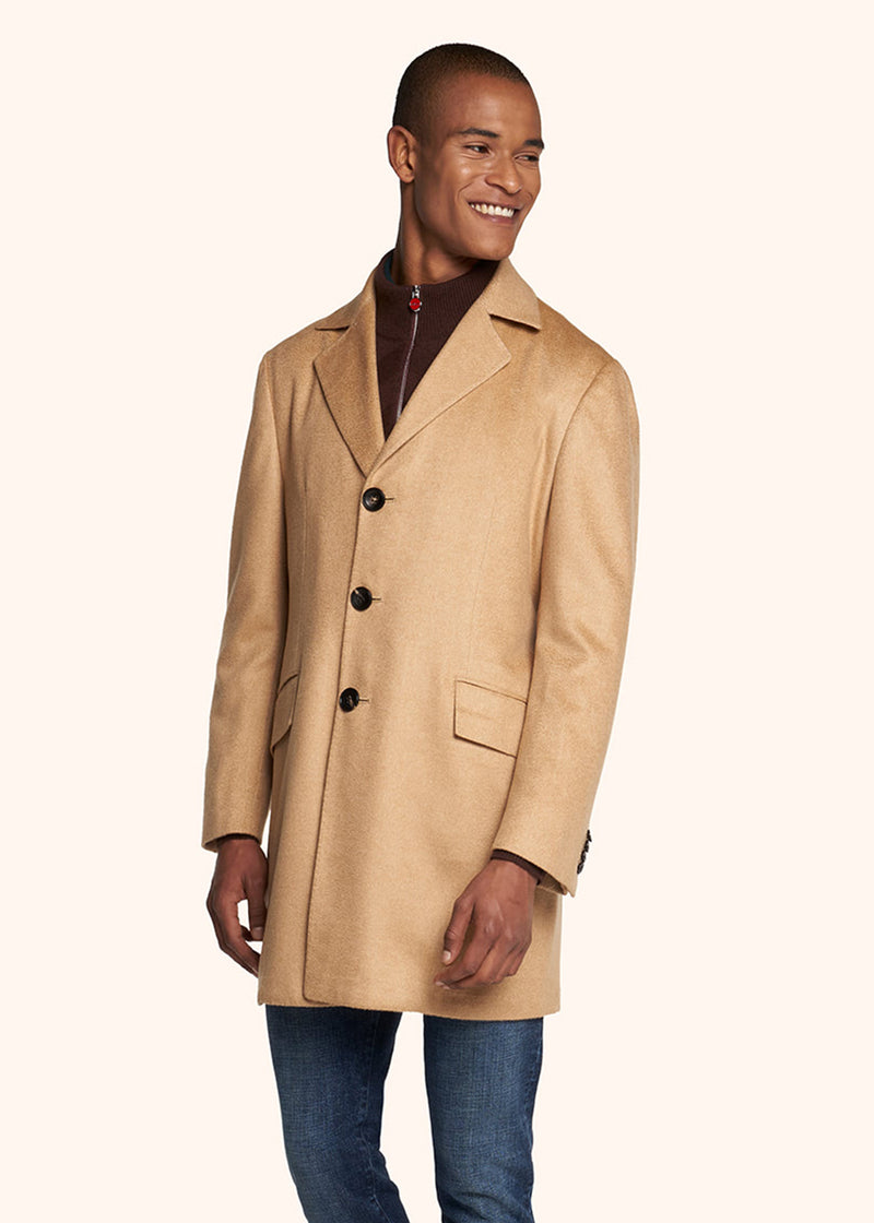 Kiton light beige outdoor jacket for man, in cashmere 2