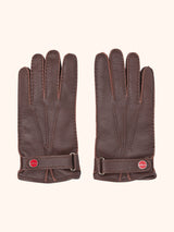 Kiton tan gloves for man, in deerskin 1