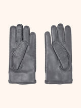Kiton medium grey gloves for man, in deerskin 2