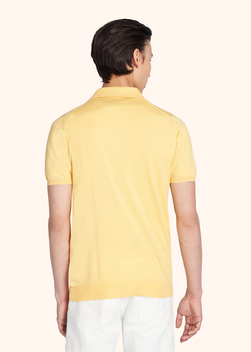 Kiton yellow jersey poloshirt for man, in cotton 3