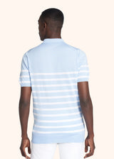 Kiton sky/white jersey poloshirt for man, in cotton 3