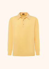 Kiton yellow poloshirt ls for man, in cotton 1