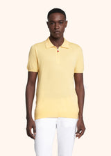 Kiton yellow jersey poloshirt for man, in cotton 2