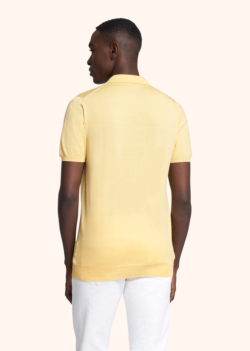 Kiton yellow jersey poloshirt for man, in cotton 3