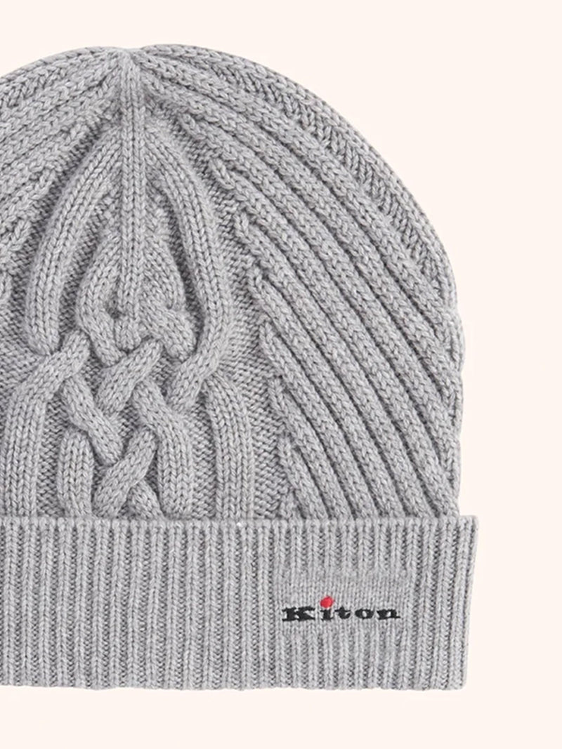 Kiton hat knit beret for man, in cashmere 3