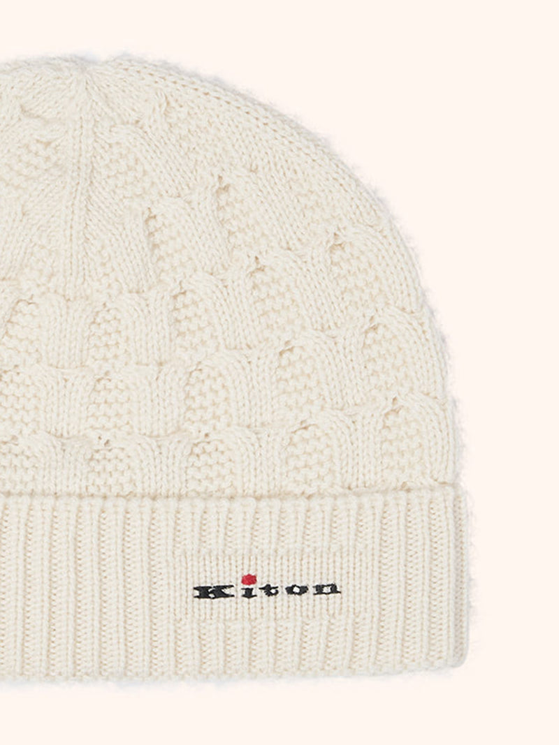 Kiton hat knit beret for man, in cashmere 3
