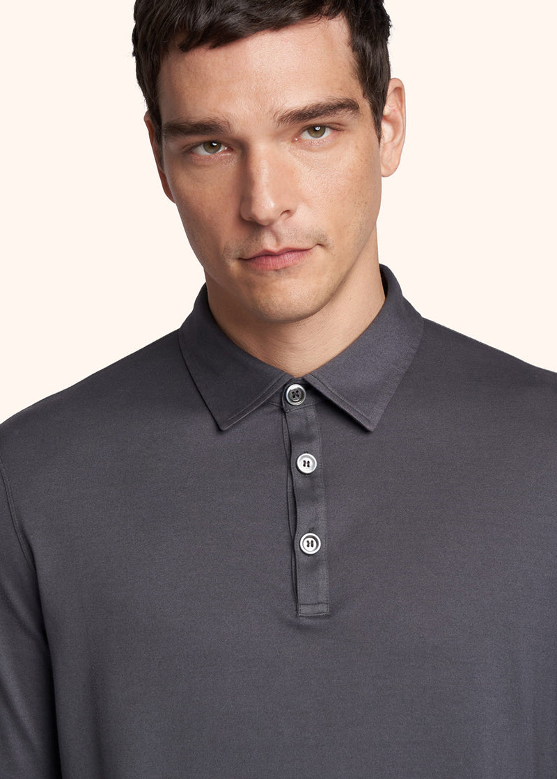 Kiton jersey polo for man, in cotton 4