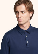 Kiton blue jersey poloshirt for man, in cotton 4