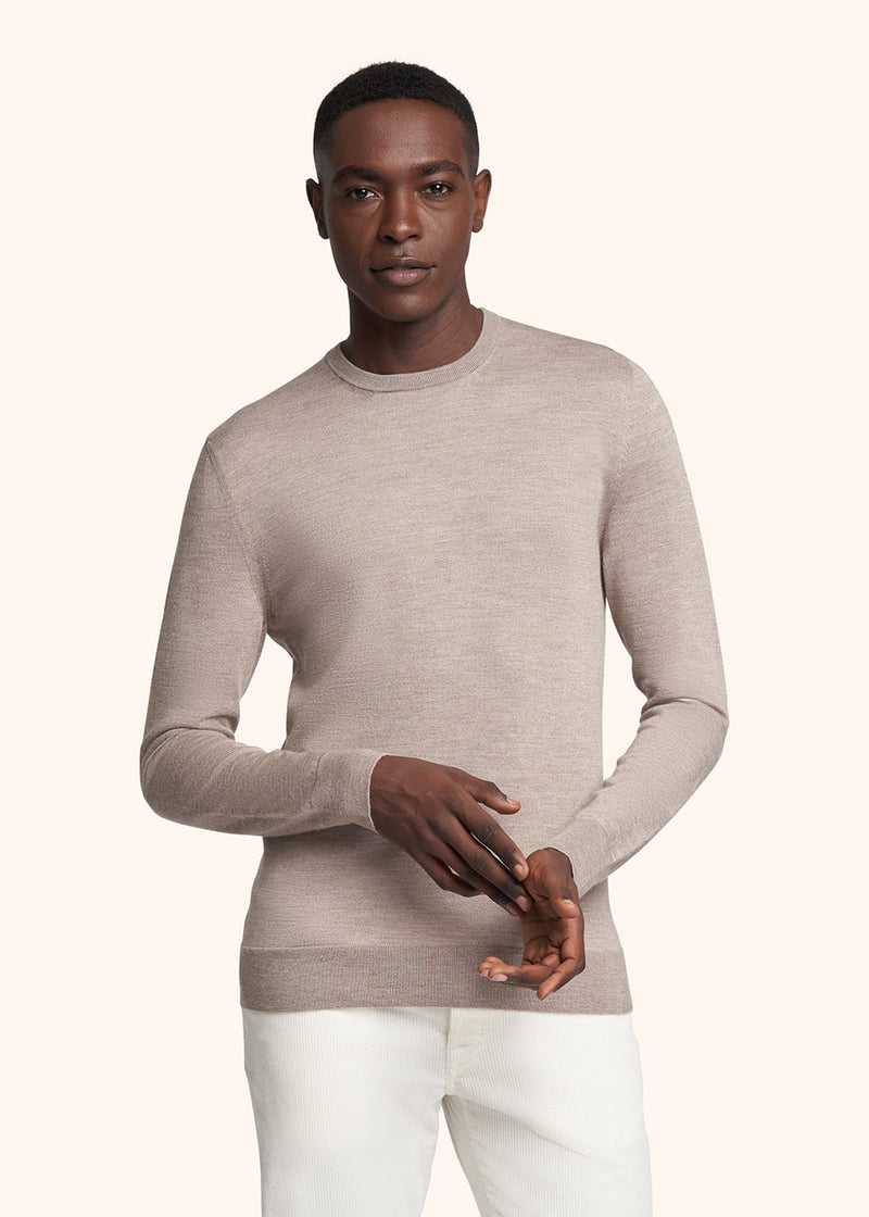 Kiton medium beige sweater for man, in cashmere 2