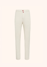 Kiton ivory trousers for man, in wool 1