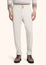 Kiton ivory trousers for man, in wool 2