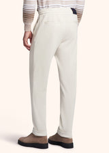 Kiton ivory trousers for man, in wool 3