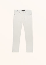 Kiton ivory trousers for man, in cotton 1