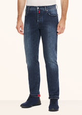 Kiton blue trousers for man, in cotton 2