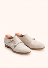 Kiton medium grey shoes for man, in goatskin 2