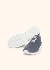 Kiton medium grey shoes for man, in cotton 3